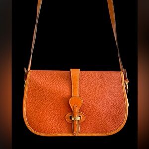 Vintage Dooney and Bourke burnt orange Saddle Crossbody Bag